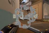 The latest Valorant map, Fracture, combines the basic three-lane structure with a complex layout of grids (Image via Riot Games)
